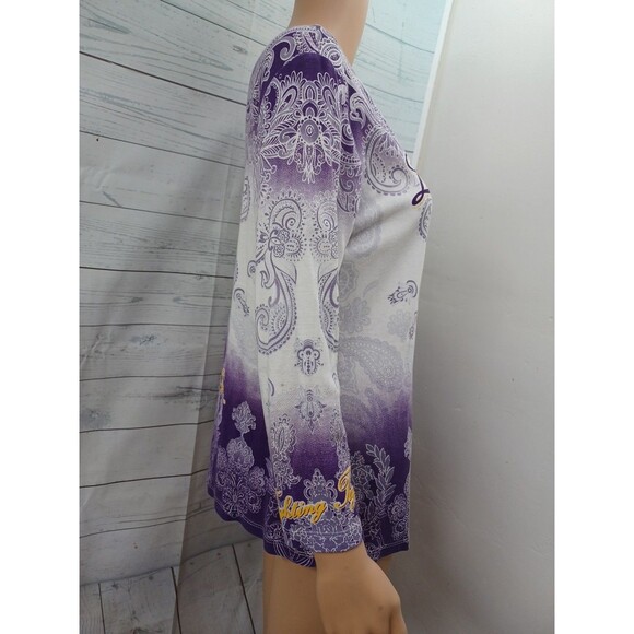 P. Michael LSU Tigers Womens Shirt Sz M Purple Football - Picture 4 of 9